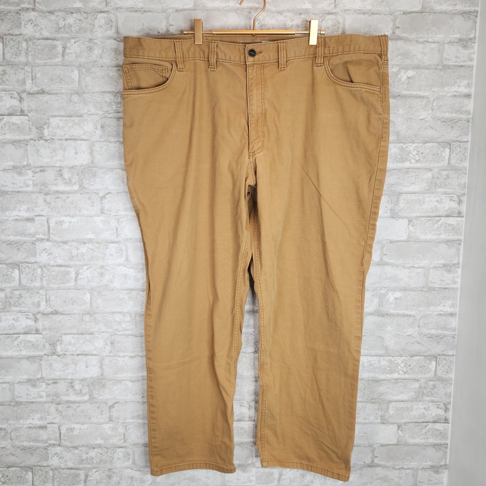 Carhartt Pants Relaxed Fit Camel Brown Cotton Canvas Workwear Size 46 x 30